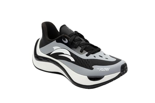 Walkingschuhe Turnschuhe Fitnessstudio Sportschuhe Sneaker Running Tennis Schuhe Freizeit Straßenlaufschuhe Fashion Leichtgewichts (Black, Erwachsene, 46, Numerisch, EU Schuhgrößensystem, M) von THE FLOW