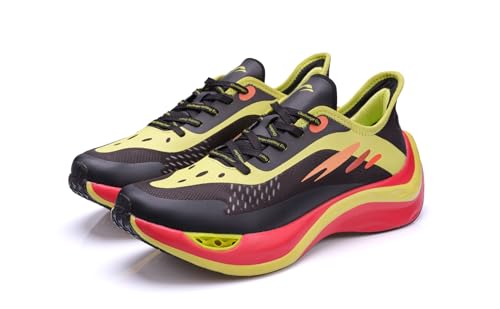 Walkingschuhe Turnschuhe Fitnessstudio Sportschuhe Sneaker Running Tennis Schuhe Freizeit Straßenlaufschuhe Fashion Leichtgewichts (Blaze, Erwachsene, 45, Numerisch, EU Schuhgrößensystem, M) von THE FLOW