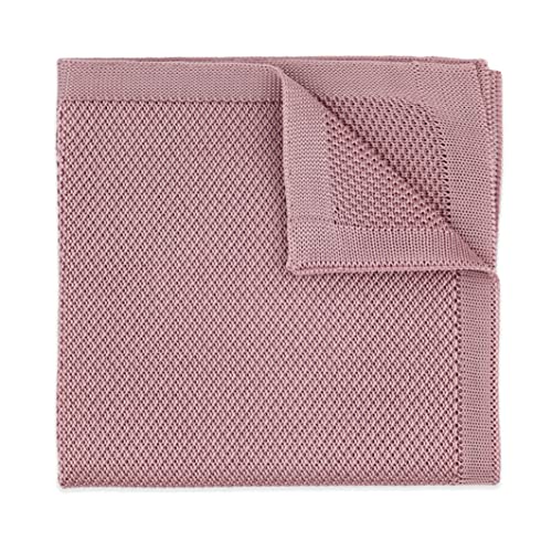 THE GENTS LAB 100 % Polyester gestricktes Einstecktuch, rosa - dusty pink, 25cm x 25cm von THE GENTS LAB