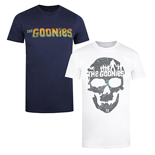 The Goonies Herren Skull Pack a T-Shirt, Multi, L (2er von THE GOONIES
