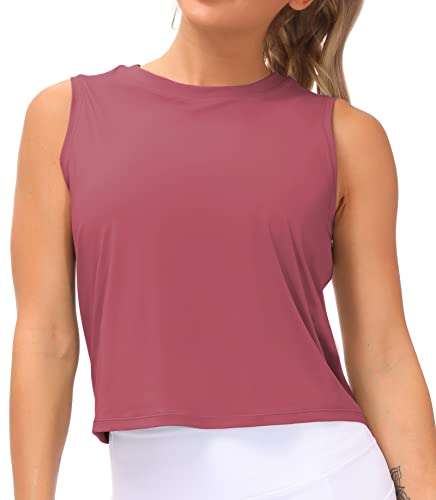 THE GYM PEOPLE EIS-Seide Workout Tops für Frauen Schnell trocken Muskeln Fitnessstudio Shirts Ärmelloses Flowy Yoga Tank Tops von THE GYM PEOPLE