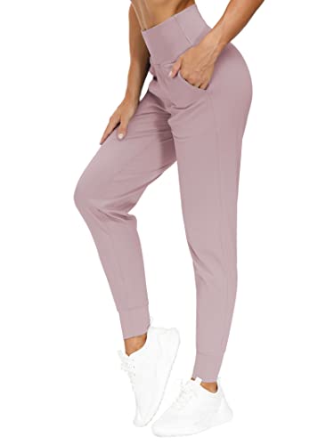 THE GYM PEOPLE Damen-Jogginghose, leichte athletische Leggings, konische Loungehose für Workout, Yoga, Laufen, Helles Violett, X-Groß von THE GYM PEOPLE