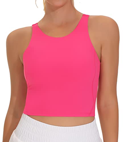 THE GYM PEOPLE Damen Sport BH Ärmellos Workout Tank Tops Laufen Yoga Cropped Tops mit Abnehmbarem Gepolstert von THE GYM PEOPLE