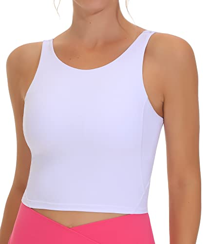THE GYM PEOPLE Damen Sport BH Ärmellos Workout Tank Tops Laufen Yoga Cropped Tops mit Abnehmbarem Gepolstert von THE GYM PEOPLE