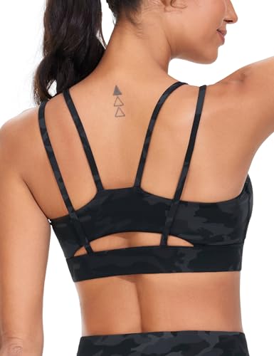 THE GYM PEOPLE Damen Sport BH Doppelten Spaghettiträgern Stützendes Sport Bra mit Gepolstert von THE GYM PEOPLE