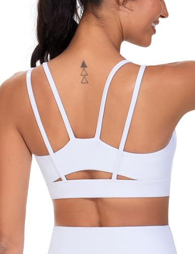 THE GYM PEOPLE Damen Sport BH Doppelten Spaghettiträgern Stützendes Sport Bra mit Gepolstert von THE GYM PEOPLE