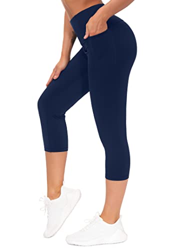 THE GYM PEOPLE Damen Sport Leggings, High Waist Leggings mit Bauchkontrolle, Lange Sporthose Fitnesshose Yoga Leggings für Damen Laufen, Wandern von THE GYM PEOPLE