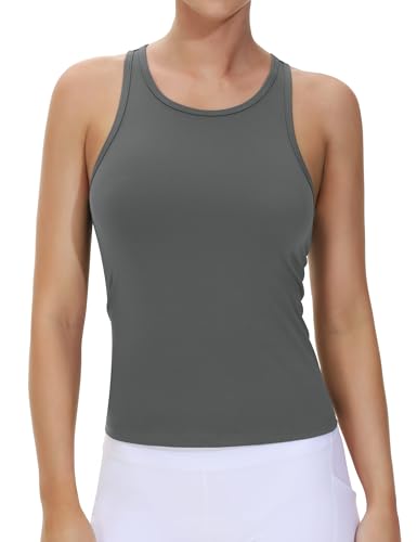 THE GYM PEOPLE Damen Sport Tank Tops Schmale Passform Ärmellos Basic Racerback Fitness Oberteile Sommer Laufen Yoga Shirts von THE GYM PEOPLE