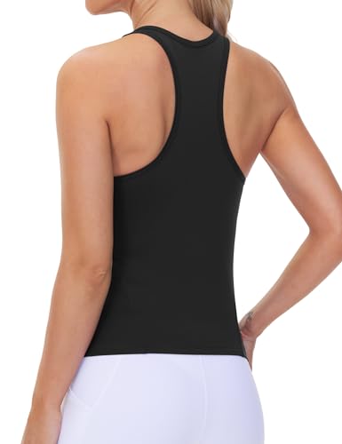 THE GYM PEOPLE Damen Sport Tank Tops Schmale Passform Ärmellos Basic Racerback Fitness Oberteile Sommer Laufen Yoga Shirts von THE GYM PEOPLE