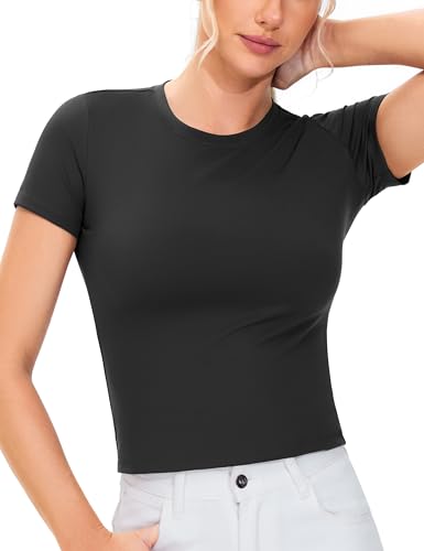 THE GYM PEOPLE Damen Sportshirt Kurzarm Fitness Schmale Passform Sport T-Shirt Atmungsaktives Yoga Top Basic Laufen Oberteil THE GYM PEOPLE Damen Sportshirt Kurzarm Fitness Schmale Passform Sport T-Shirt Atmungsaktives Yoga Top Basic Laufen Oberteil von THE GYM PEOPLE