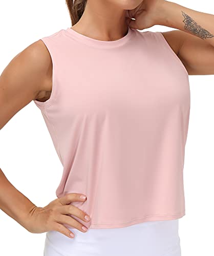 THE GYM PEOPLE EIS-Seide Workout Tops für Frauen Schnell trocken Muskeln Fitnessstudio Shirts Ärmelloses Flowy Yoga Tank Tops von THE GYM PEOPLE