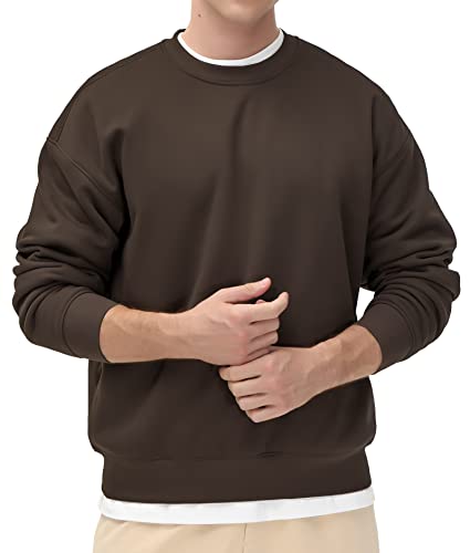 THE GYM PEOPLE Herren Sweatshirt Rundhals Fleece Pullovers Langarm Dicke Lockere Soft Basic Sweatshirt THE GYM PEOPLE Herren Sweatshirt Rundhals Fleece Pullovers Langarm Dicke Lockere Soft Basic Sweatshirt von THE GYM PEOPLE