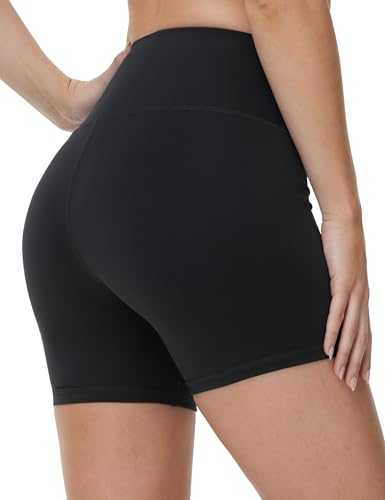 THE GYM PEOPLE Radlerhose Damen Hohe Taille Yoga Shorts Sport Kurze Leggings Sporthose Bauchkontrolle Laufhose Kompressionsshorts Fitness Workout Short von THE GYM PEOPLE