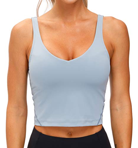 THE GYM PEOPLE Sport BH Damen ohne Bügel Abnehmbare Gepolsterte Crop Tops Longline Yoga Tanktop Fitness Workout Sports Bra von THE GYM PEOPLE