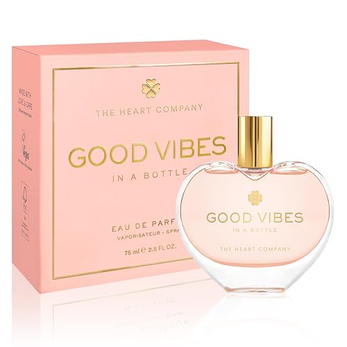 GOOD VIBES in a bottle - Parfüm Damen 75ml | Anti Stress Geschenke | Parfum Damen | Geburtstagsgeschenk für Frauen | Damen Parfüm | Eau de Parfum | Damen Duft | Vaporisateur Spray von THE HEART COMPANY