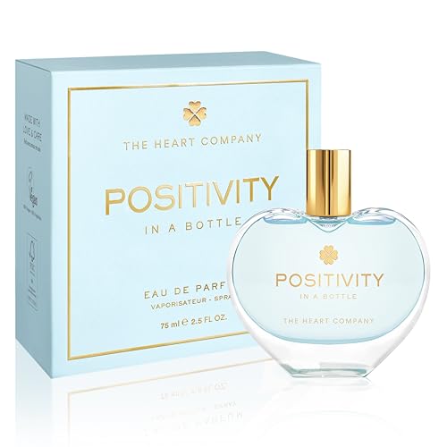 POSITIVITY in a bottle - Parfüm Damen 75ml | Geburtstagsgeschenk für Frauen | Anti Stress Geschenke | Parfum Damen | Damen Parfüm | Eau de Parfum | Damen Duft | Vaporisateur Spray von THE HEART COMPANY