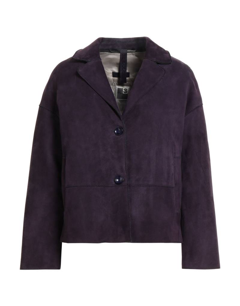 THE JACK AND JACKIE LEATHERS Jacke & Anorak Damen Dunkelviolett von THE JACK AND JACKIE LEATHERS