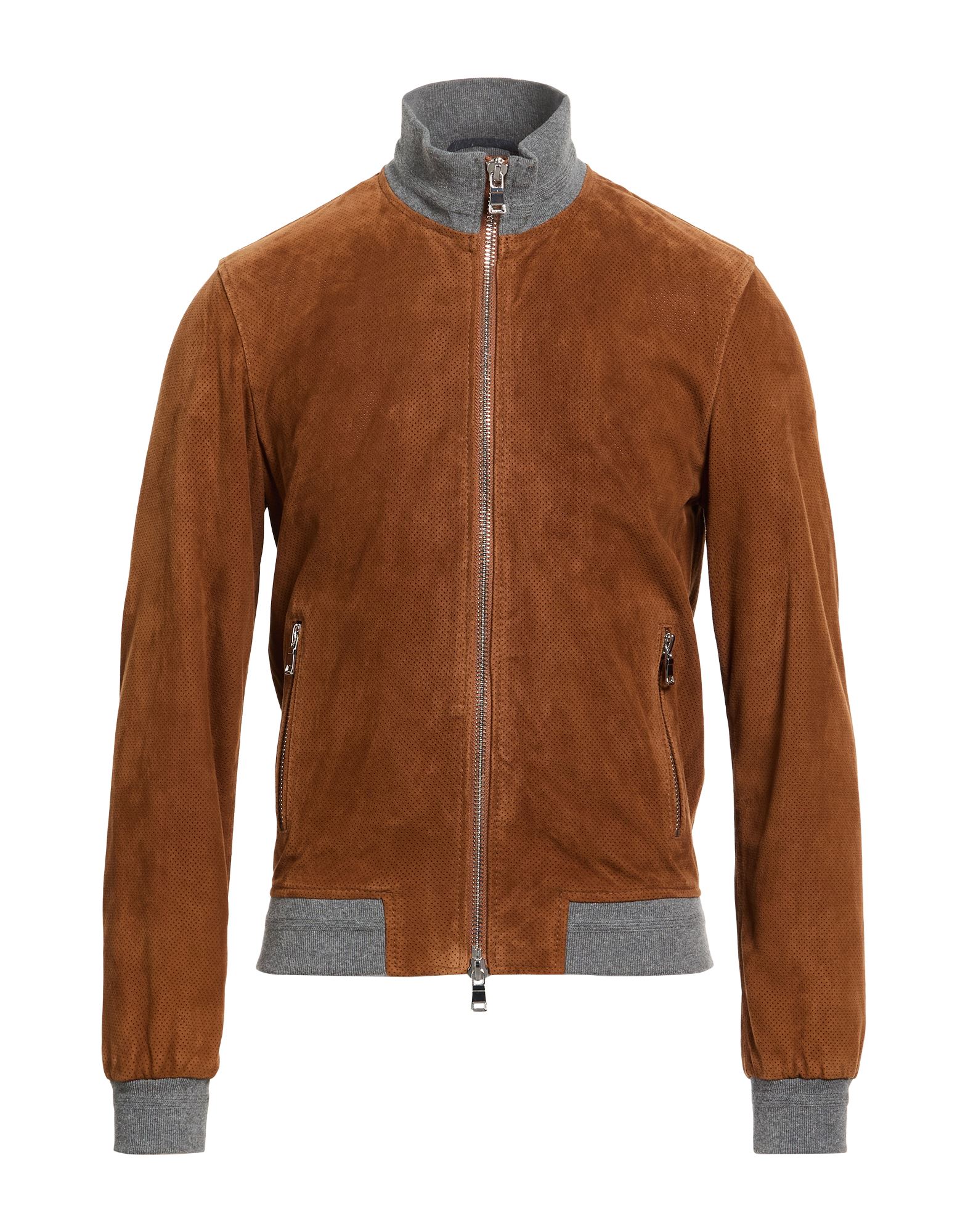 THE JACK AND JACKIE LEATHERS Jacke & Anorak Herren Braun von THE JACK AND JACKIE LEATHERS