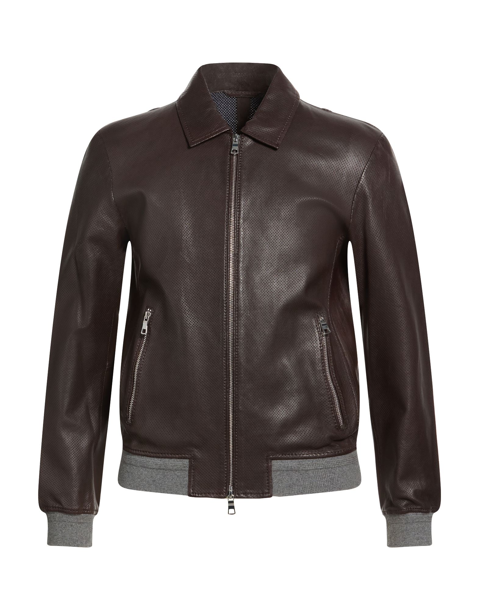 THE JACK AND JACKIE LEATHERS Jacke & Anorak Herren Dunkelbraun von THE JACK AND JACKIE LEATHERS