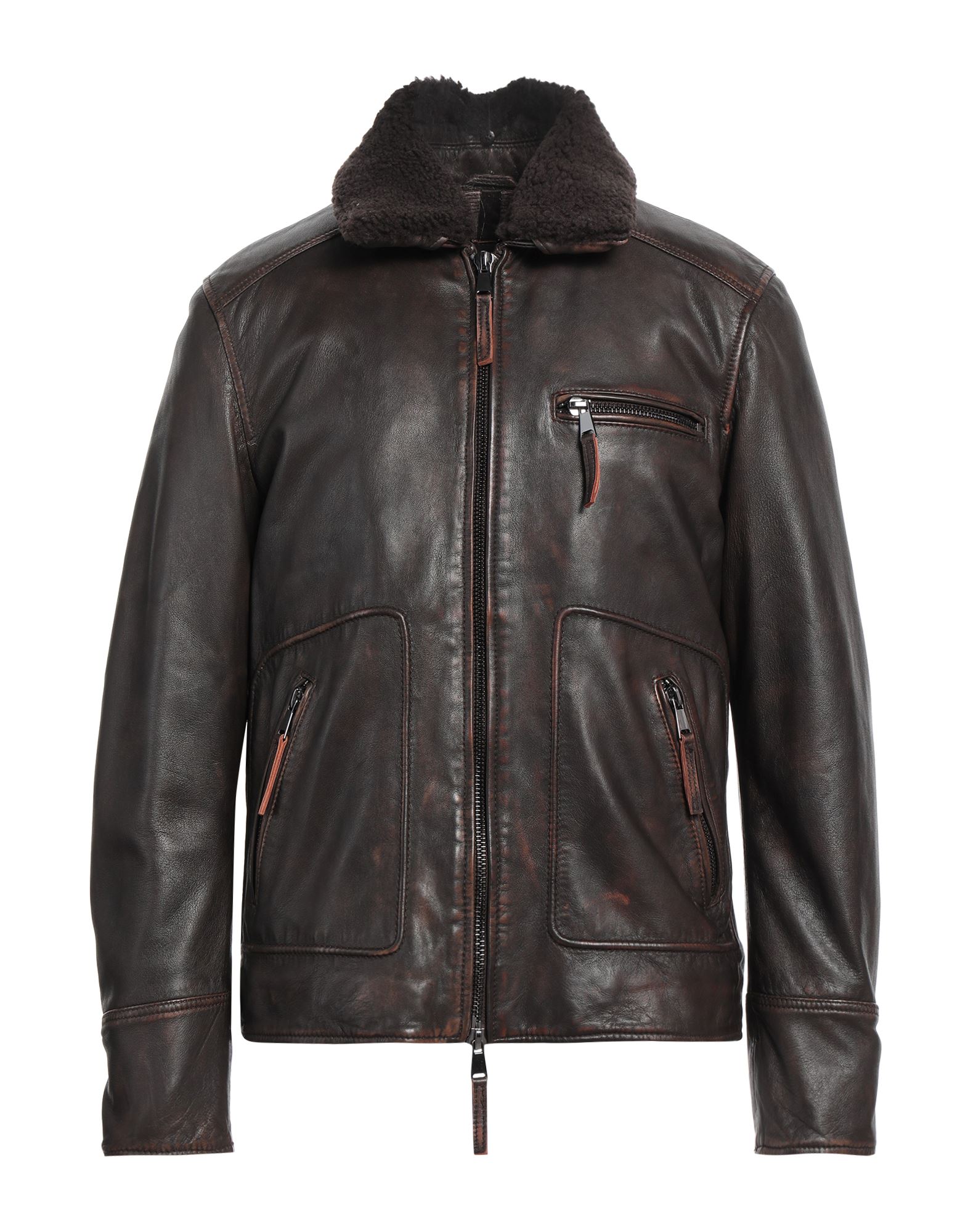 THE JACK AND JACKIE LEATHERS Jacke & Anorak Herren Dunkelbraun THE JACK AND JACKIE LEATHERS Jacke & Anorak Herren Dunkelbraun von THE JACK AND JACKIE LEATHERS