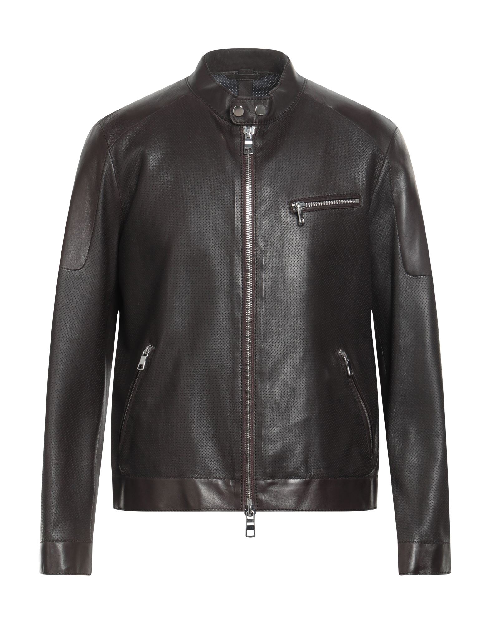 THE JACK AND JACKIE LEATHERS Jacke & Anorak Herren Dunkelbraun von THE JACK AND JACKIE LEATHERS