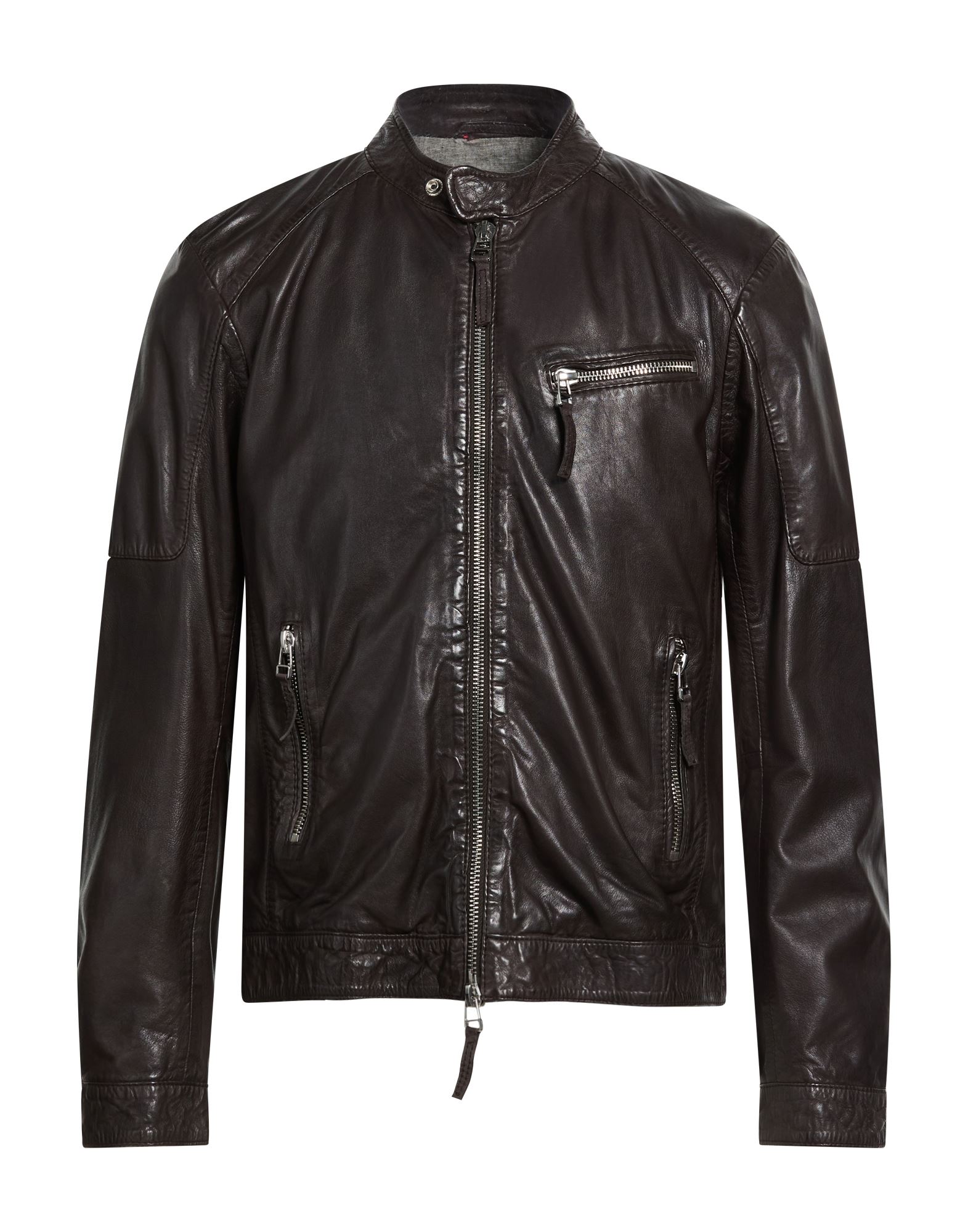 THE JACK AND JACKIE LEATHERS Jacke & Anorak Herren Dunkelbraun von THE JACK AND JACKIE LEATHERS