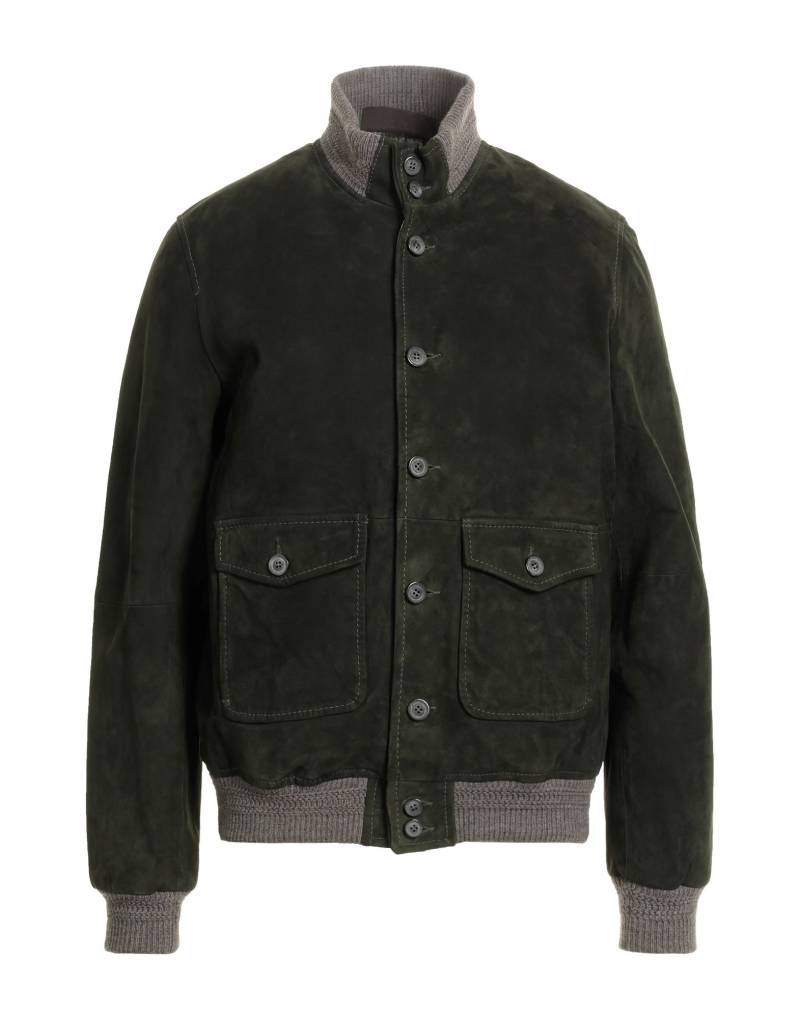 THE JACK AND JACKIE LEATHERS Jacke & Anorak Herren Dunkelgrün von THE JACK AND JACKIE LEATHERS
