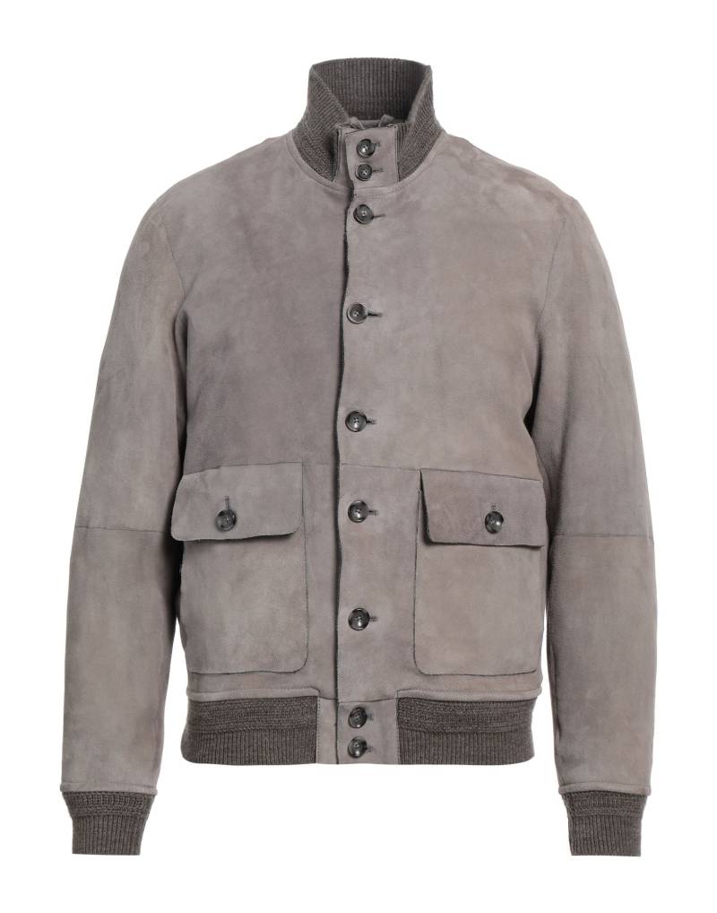 THE JACK AND JACKIE LEATHERS Jacke & Anorak Herren Grau von THE JACK AND JACKIE LEATHERS