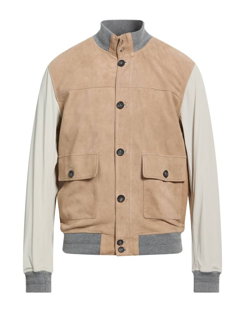 THE JACK AND JACKIE LEATHERS Jacke & Anorak Herren Sand von THE JACK AND JACKIE LEATHERS