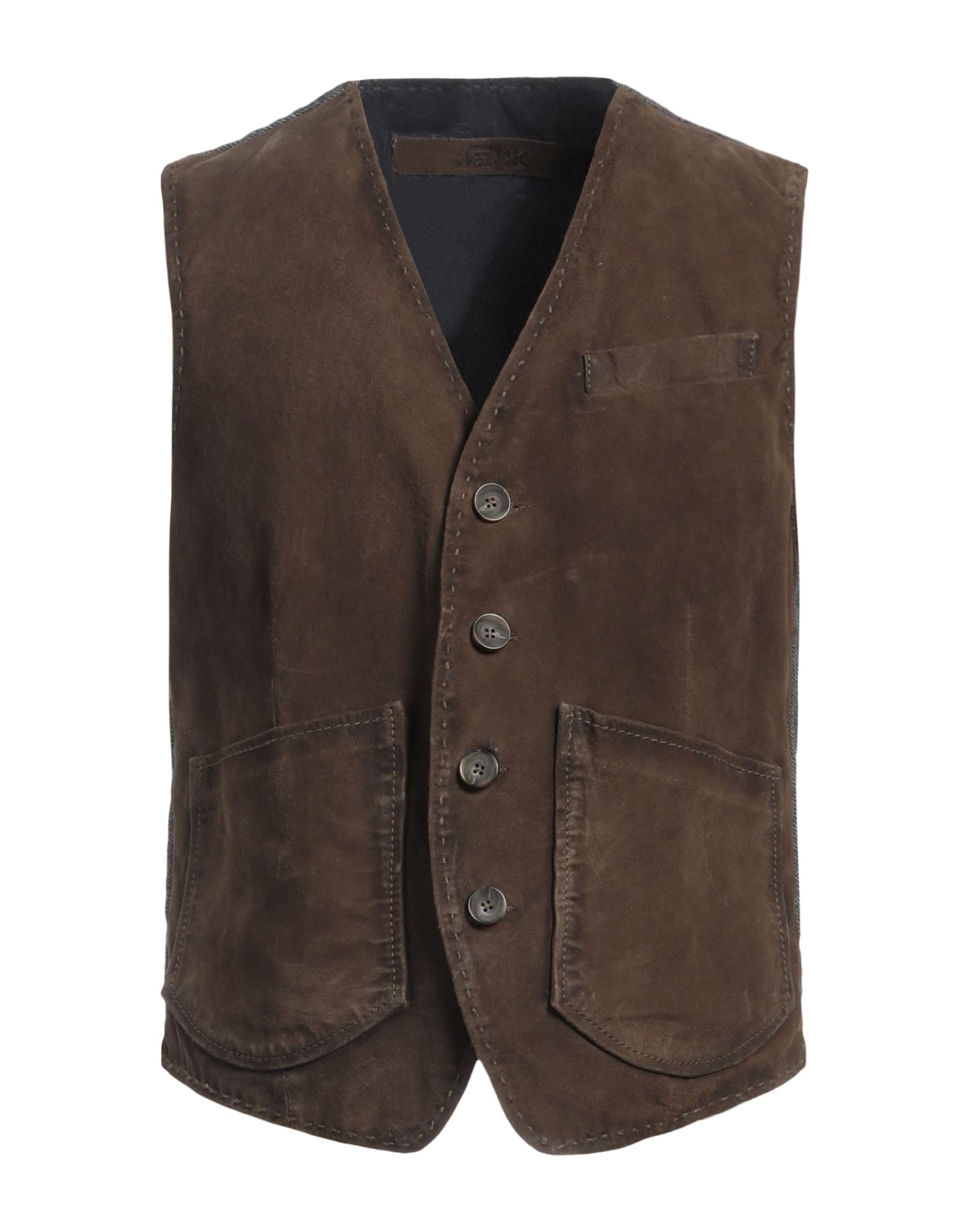 THE JACK LEATHERS Couture-weste Herren Braun von THE JACK LEATHERS