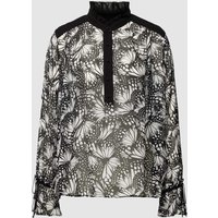 THE KOOPLES Bluse aus Viskose mit Allover-Muster in Black, Größe 38 von THE KOOPLES