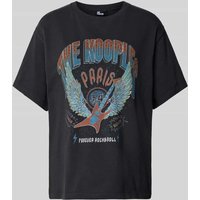THE KOOPLES T-Shirt mit Label-Print in Anthrazit, Größe 38 von THE KOOPLES