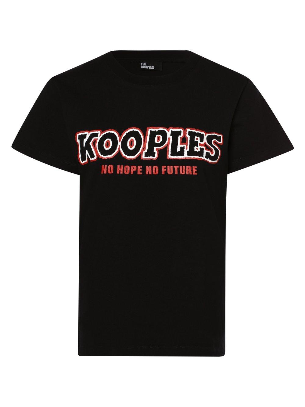 The Kooples T-Shirt Damen Baumwolle Rundhals, schwarz von THE KOOPLES