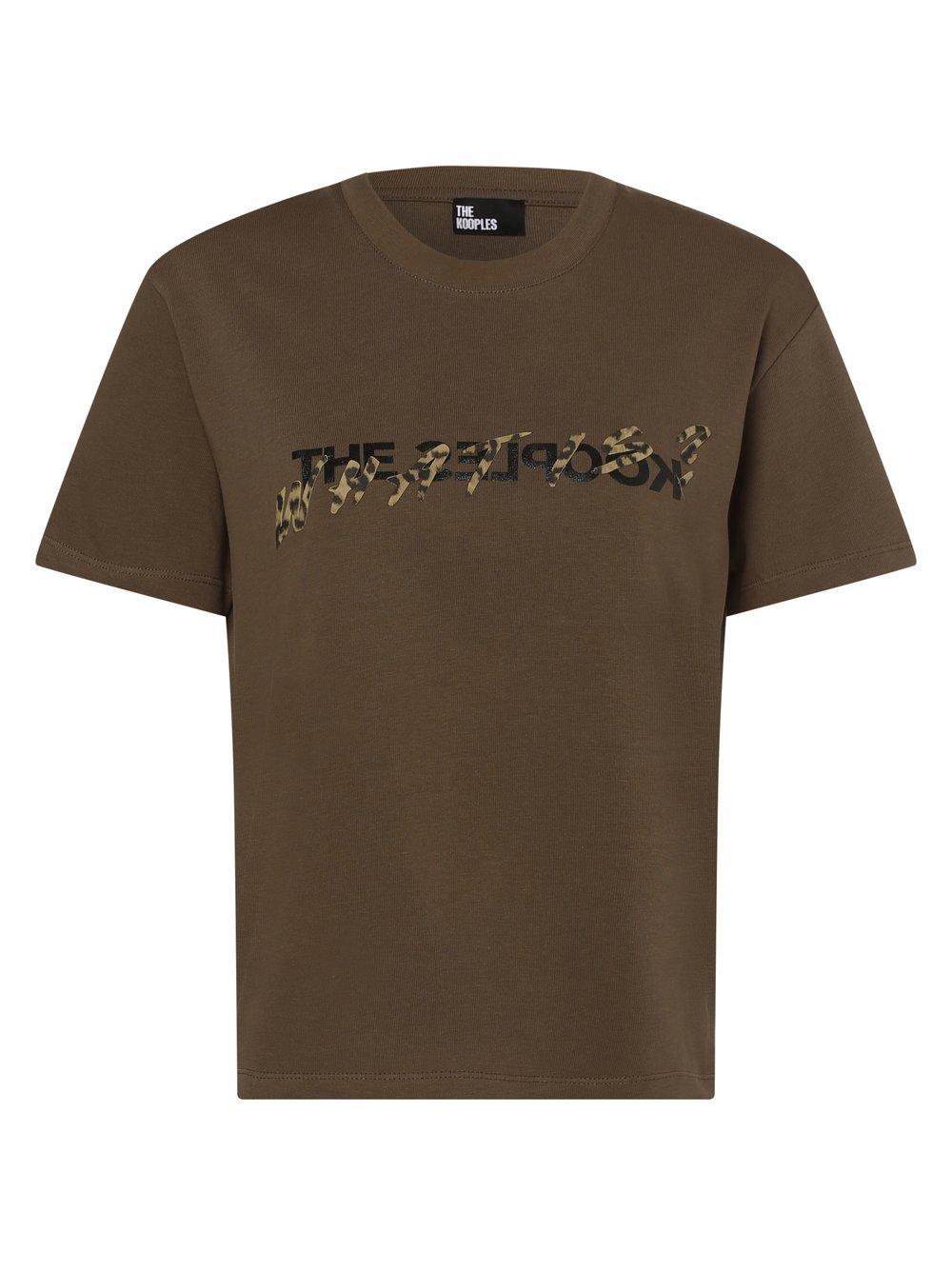 The Kooples T-Shirt Damen Baumwolle Rundhals bedruckt, khaki von THE KOOPLES