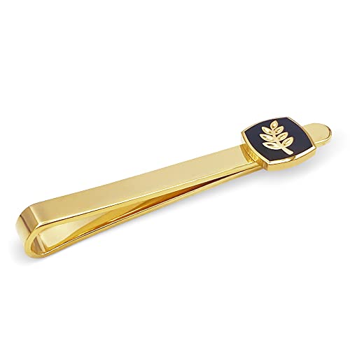 THE MASONIC COLLECTION Akazienblatt-Symbol Krawattennadel für Herren – auffällig – Design Freimaurer-Symbol – ideal für formelle Kleidung – vergoldet – mit Samtbeutel – ein perfektes von THE MASONIC COLLECTION
