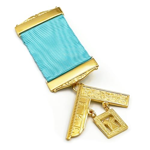 THE MASONIC COLLECTION– Craft Past Masters Brustjuwel – Mit blauem Band & Goldplattierung – Ideale Freimaurer Geschenke für Männer von THE MASONIC COLLECTION