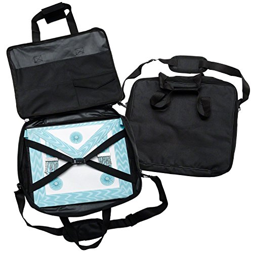 THE MASONIC COLLECTION - MM/WM Regalia Softcase Schürzenhalter Handtasche & Umhängetasche - Verstellbare Schultergurte - Robuster Schutz - Hochwertiges Freimaurer-Geschenk für Männer, Schwarz von THE MASONIC COLLECTION