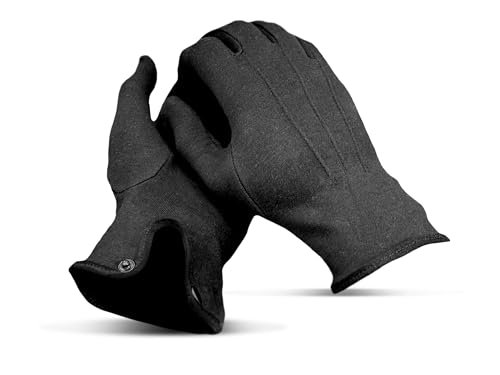 THE MASONIC COLLECTION Schlichte Baumwollhandschuhe für Herren – Weich und leicht – Waschbares und Wiederverwendbares Material – Druckknopfverschluss – Geschenkaccessoire für Männer von THE MASONIC COLLECTION