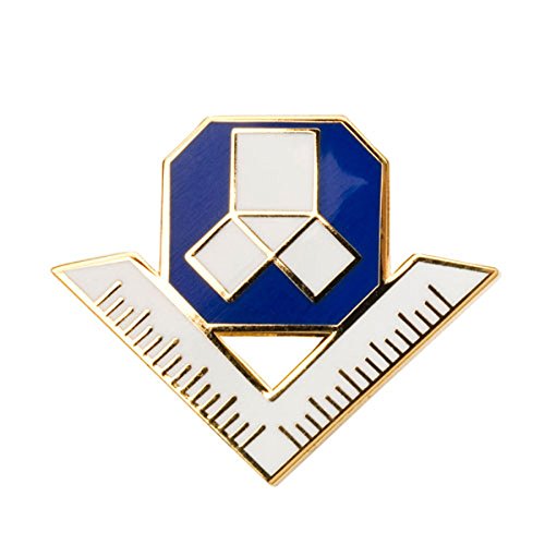 THE MASONIC COLLECTION – Emailliertes Freimaurer-Pastmeister-Abzeichen – Goldene Konturen – Sicherheitsnadelbefestigung – Freimaurer Geschenke für Männer von THE MASONIC COLLECTION