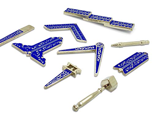 THE MASONIC COLLECTION Arbeitswerkzeuge Set Miniatur Geschenkbox Größe - Geschenkset für Abzeichen - Geschenk Zubehör für Freimaurer Männer, Einheitsgröße, Metall von THE MASONIC COLLECTION