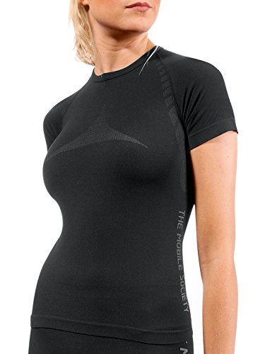 THE MOBILE SOCIETY T-Shirt Damen Funktionshemd Sport atmungsaktiv Made in Italy von THE MOBILE SOCIETY