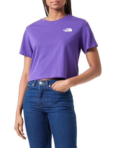 THE NORTH FACE Damen Cropped Simple Dome T-Shirt, Peak Purple, S von THE NORTH FACE