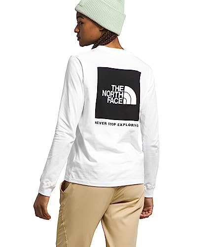 THE NORTH FACE Damen Langarm Box NSE T-Shirt, Tnf Weiß/Tnf Schwarz, XX-Large von THE NORTH FACE