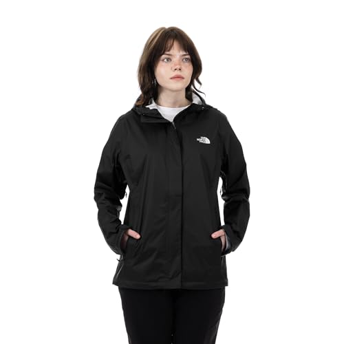 THE NORTH FACE Damen Venture 2 wasserdichte Regenjacke mit Kapuze (Standard und Übergröße), TNF Schwarz 2, XXL von THE NORTH FACE