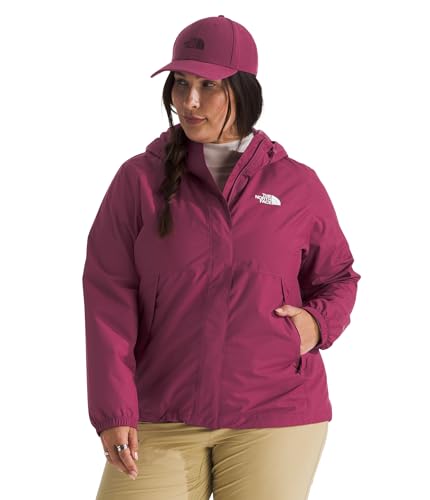 THE NORTH FACE Damen Wasserdichte Antora Jacke (Standard und Übergröße), Cyber Berry, XXL Große Größen von THE NORTH FACE