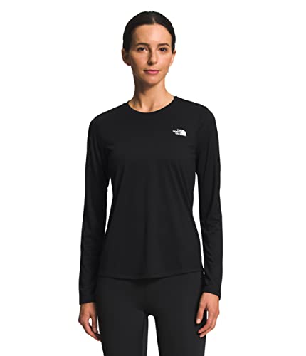 THE NORTH FACE Elevation Langarm-T-Shirt für Damen (Standard und Übergröße), TNF Schwarz, Mittel von THE NORTH FACE