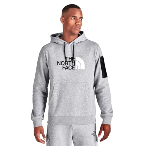 THE NORTH FACE Gewebter Herren-Kapuzenpullover mit Taschen, Hellgrau (Light Grey Heather), XXL von THE NORTH FACE