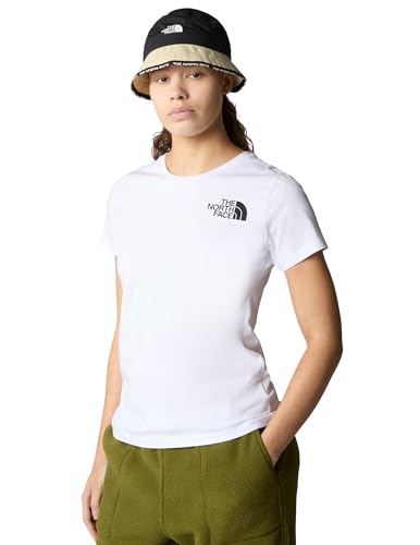 THE NORTH FACE - Damen Half Dome T-Shirt - Slim Fit T-Shirt Kurzarm - TNF White, L von THE NORTH FACE