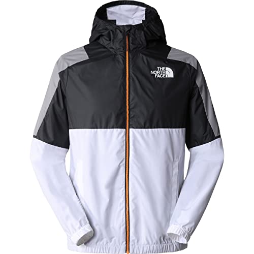 THE NORTH FACE Herren Ma Wind Jacke, tnfwht-asphaltgry-meldgry, S von THE NORTH FACE
