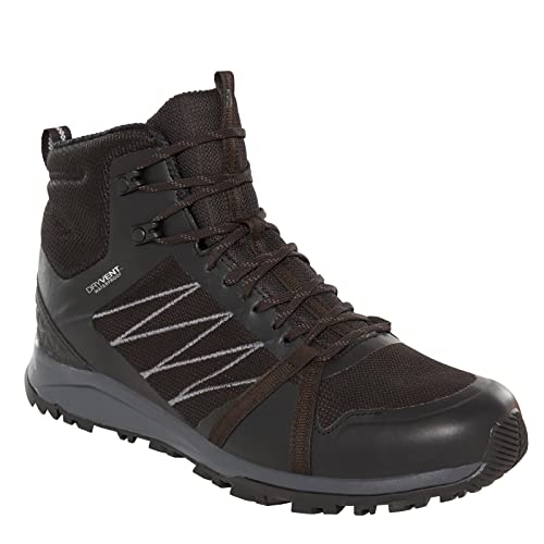 THE NORTH FACE - Litewave Fastpack II wasserdichte Schuhe für Herren - Halbhoch, Schwarz/Grau, 44.5 von THE NORTH FACE